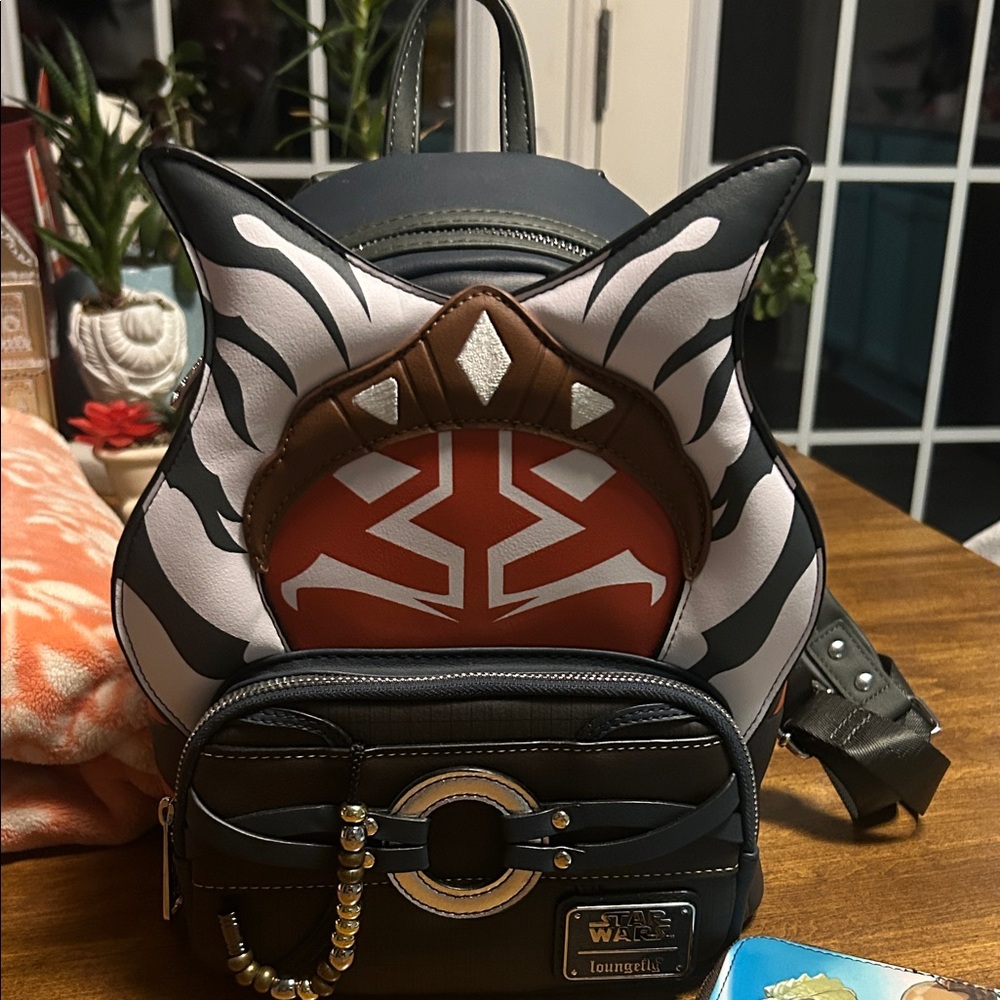 Loungefly Star Wars Ahsoka Tano Black White Orange Mini Backpack